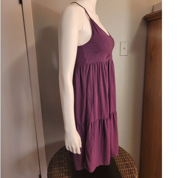 Xhilaration Plum Purple Ruffle Tiered Babydoll Sundress Medium Rayon Balletcore - Picture 8 of 10
